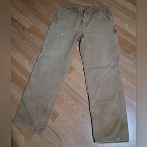 Carhartt Men's Pants Tan Color Blanket Lined Sz.33x32